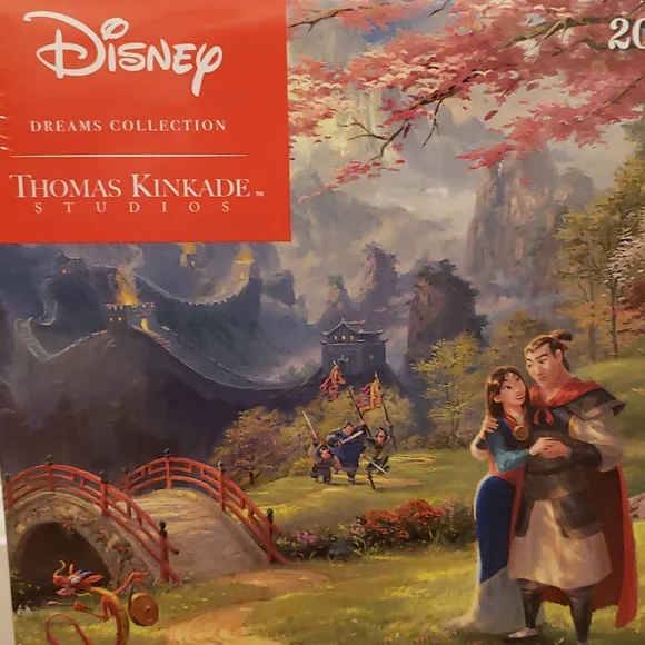 2023 Disney Dreams Thomas Kinkade 16 month wall calendar 12" x 12" - Picture 2 of 12